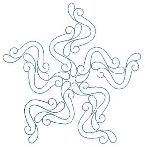 Swaying Squiggles (Square Hoop)