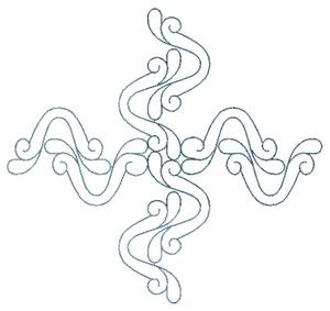 Swaying Squiggles #2 (Square Hoop)