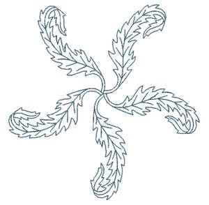 Windmill of Leaves (Square Hoop)