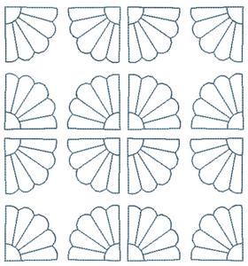 Scalloped Squares #2 (Square Hoop)
