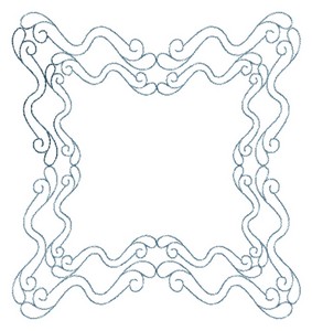 Double Swirl Border (Square Hoop)