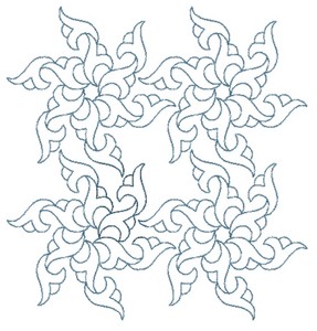 Pinwheel Buds (Square Hoop)