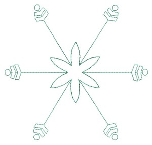 Star Burst (Square Hoop)