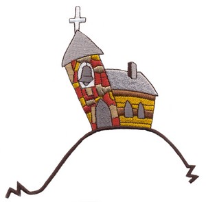 Church on Hill (Square Hoop)