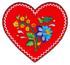 Applique Floral Heart