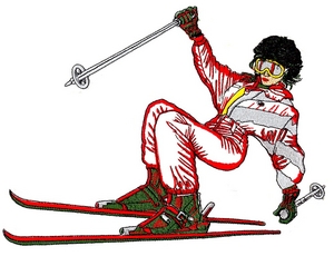Woman Snowskiing