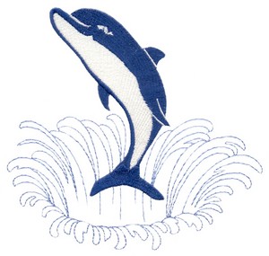 Leaping Dolphin (Square Hoop)