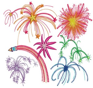 Fireworks #2 (Square Hoop)
