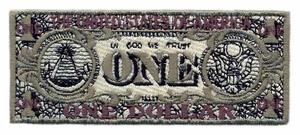 One American Dollar Bill Back Small