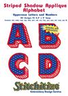 Striped Shadow Applique Alphabet
