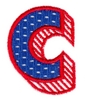 Applique Shadowed Letter C