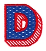 Applique Shadowed Letter D
