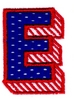 Applique Shadowed Letter E