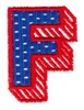 Applique Shadowed Letter F