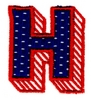 Applique Shadowed Letter H