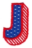 Applique Shadowed Letter J