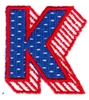 Applique Shadowed Letter K