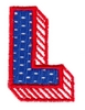 Applique Shadowed Letter L