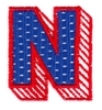 Applique Shadowed Letter N