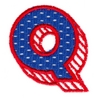 Applique Shadowed Letter Q