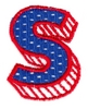 Applique Shadowed Letter S