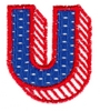 Applique Shadowed Letter U