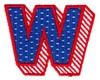 Applique Shadowed Letter W