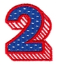 Applique Shadowed Number 2