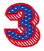 Applique Shadowed Number 3