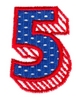 Applique Shadowed Number 5