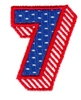 Applique Shadowed Number 7