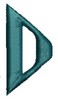 Monogram Alphabet - D (right)
