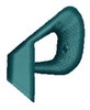 Monogram Alphabet - P (left)