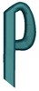 Monogram Alphabet - P (center)