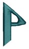 Monogram Alphabet - P (right)