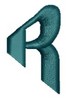 Monogram Alphabet - R (left)