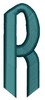 Monogram Alphabet - R (center)