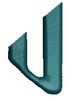 Monogram Alphabet - U (left)