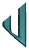 Monogram Alphabet - V (left)