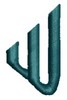 Monogram Alphabet - W (left)