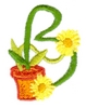 Potted Flower Letter B