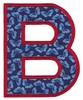 Applique Alphabet Letter B (Square Hoop)