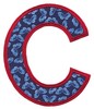Applique Alphabet Letter C (Square Hoop)