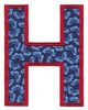 Applique Alphabet Letter H (Square Hoop)