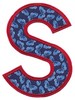 Applique Alphabet Letter S (Square Hoop)