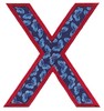 Applique Alphabet Letter X (Square Hoop)