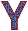 Applique Alphabet Letter Y (Square Hoop)