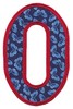 Applique Number Zero (Square Hoop)