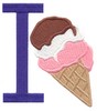 Children's Alphabet  Letter I - Ice Cream Cone (Large)