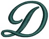 Script Alphabet Capital D